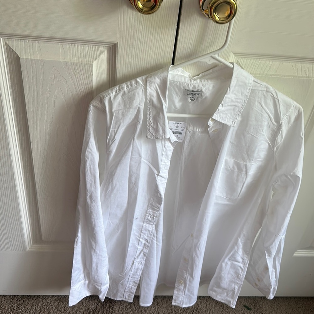 NWT J crew factory white button up xxl